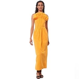 Mara Hoffman- NWT Clareta Orange Front Pleated Midi Dress